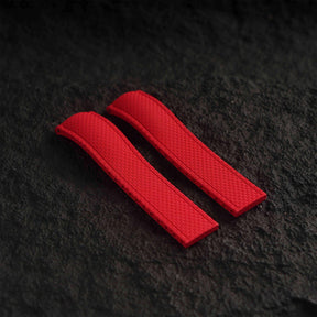 【SAILCLOTH-FKM】Red DAI-EL™ Curved-end CTS Rubber Strap