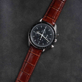 【Mississippi Alligator】Matte Reddish Brown Belly Prestige Strap - AB004