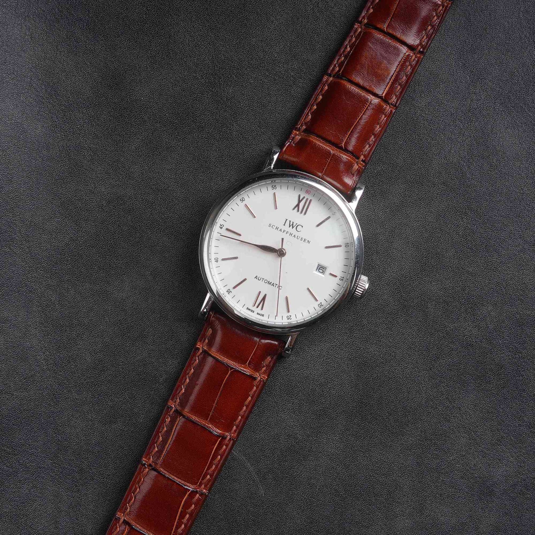 【Mississippi Alligator】Matte Reddish Brown Belly Prestige Strap - AB004