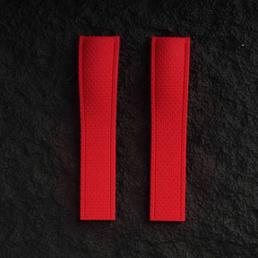 【SAILCLOTH-FKM】Red DAI-EL™ Curved-end CTS Rubber Strap