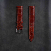 【Mississippi Alligator】Matte Reddish Brown Belly Prestige Strap - AB004
