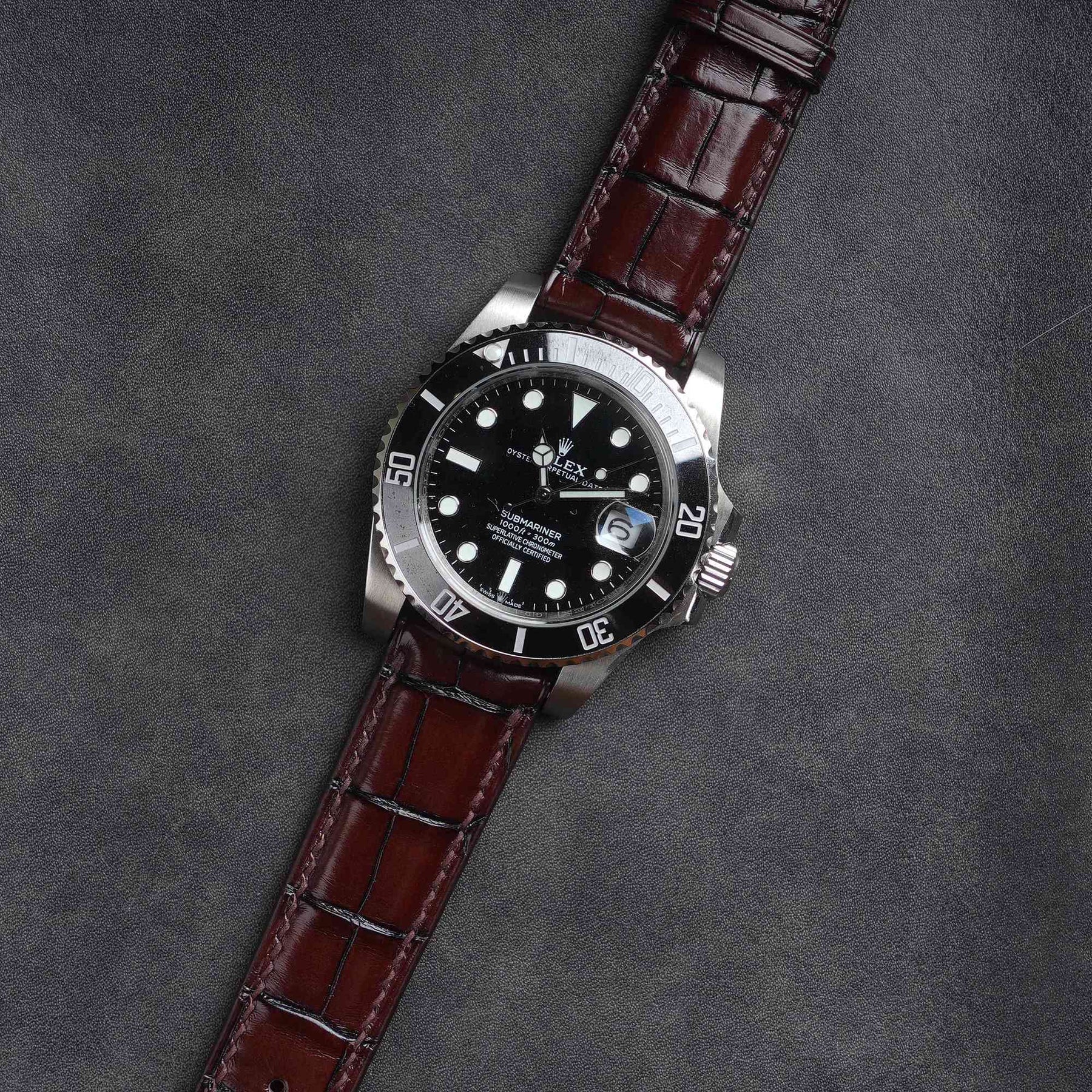 【Mississippi Alligator】Coffee Belly Prestige Strap - AB041