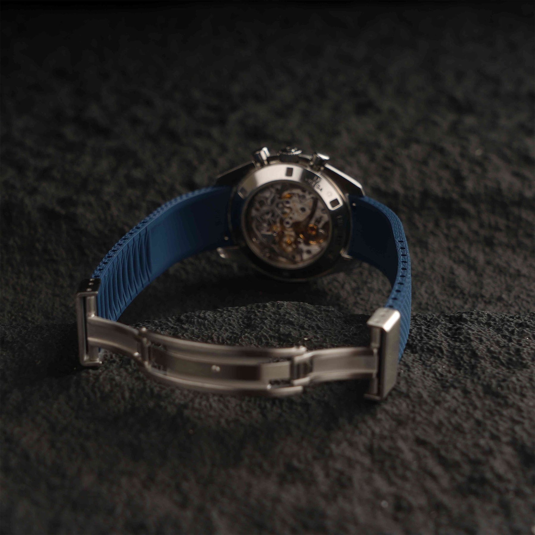 【SAILCLOTH-FKM】Navy DAI-EL™ Curved-end CTS Rubber Strap