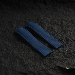 【SAILCLOTH-FKM】Navy DAI-EL™ Curved-end CTS Rubber Strap