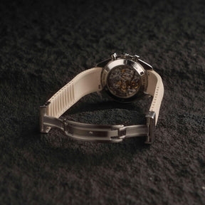 【SAILCLOTH-FKM】Beige DAI-EL™ Curved-end CTS Rubber Strap