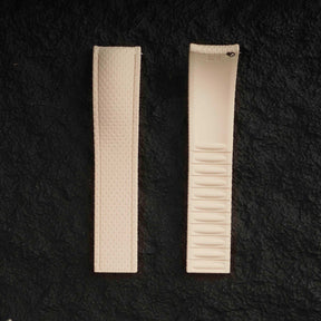 【SAILCLOTH-FKM】Beige DAI-EL™ Curved-end CTS Rubber Strap
