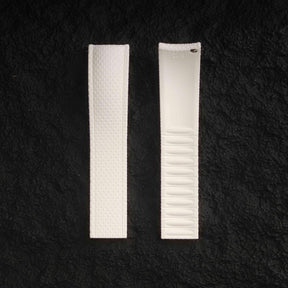 【SAILCLOTH-FKM】White DAI-EL™ Curved-end CTS Rubber Strap