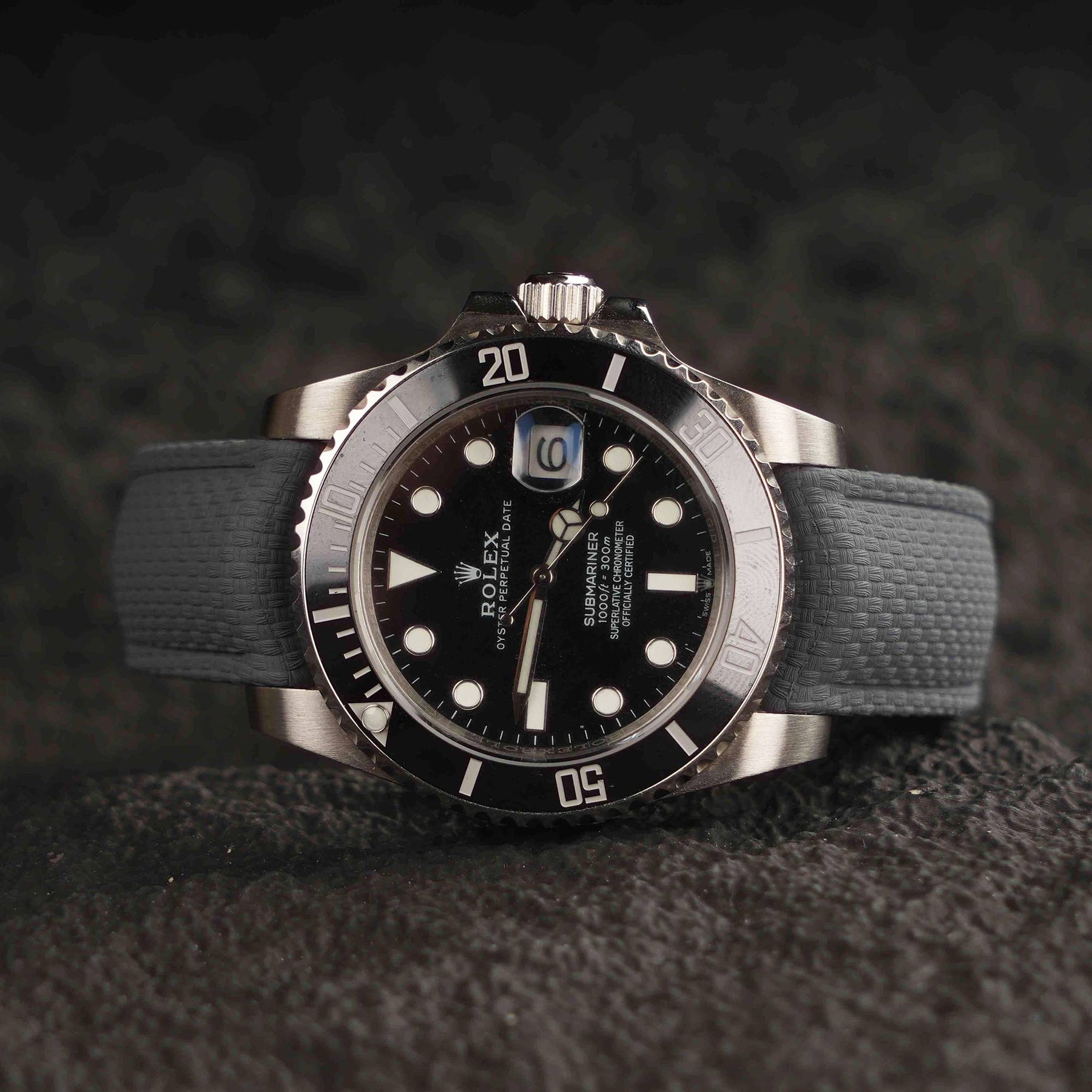 【SAILCLOTH-FKM】Ceramic Grey DAI-EL™ Curved-end CTS Rubber Strap
