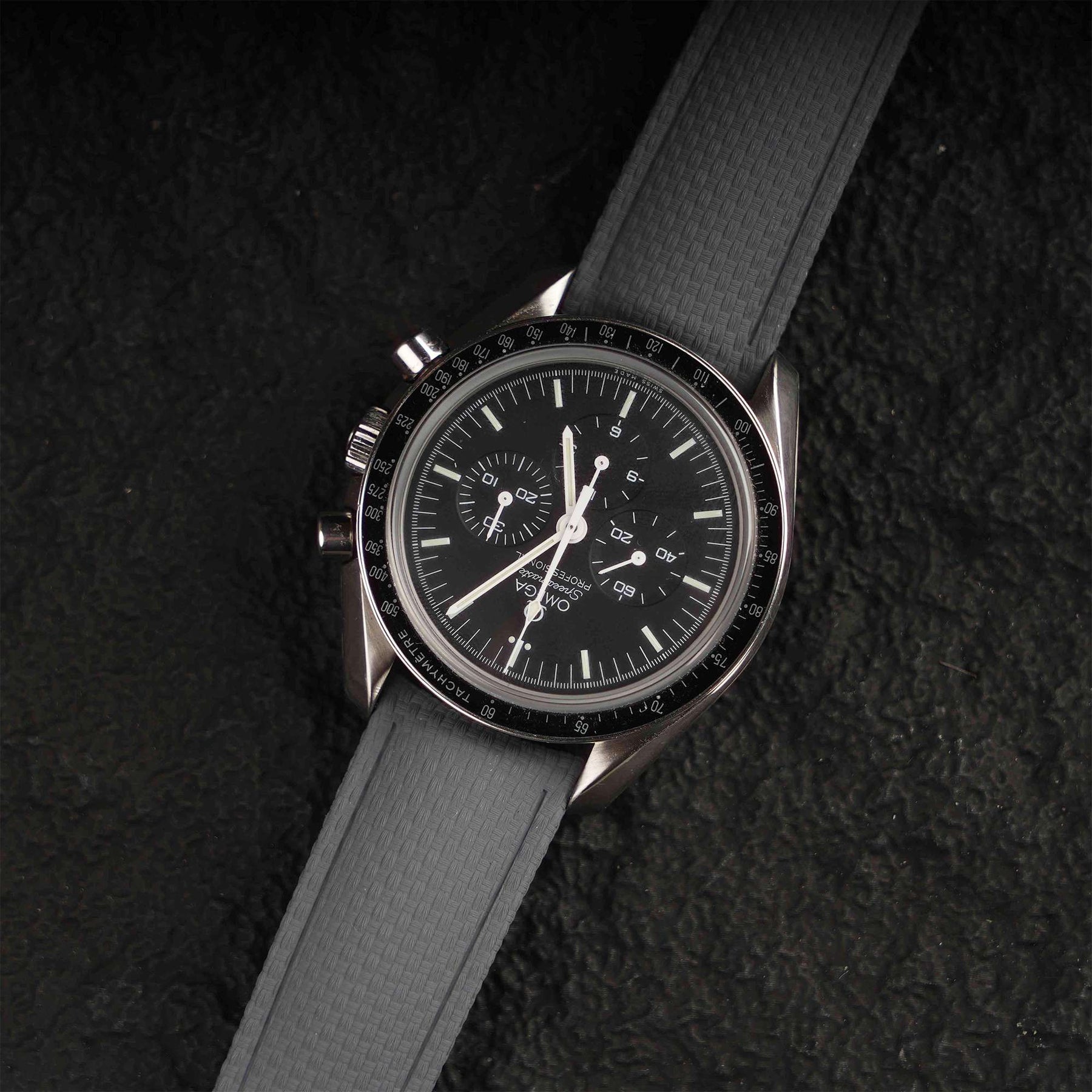 【SAILCLOTH-FKM】Ceramic Grey DAI-EL™ Curved-end CTS Rubber Strap