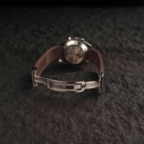 【SAILCLOTH-FKM】Coffee DAI-EL™ Curved-end CTS Rubber Strap