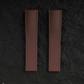 【SAILCLOTH-FKM】Coffee DAI-EL™ Curved-end CTS Rubber Strap