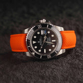 【SAILCLOTH-FKM】Orange DAI-EL™ Curved-end CTS Rubber Strap
