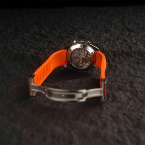 【SAILCLOTH-FKM】Orange DAI-EL™ Curved-end CTS Rubber Strap
