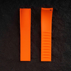 【SAILCLOTH-FKM】Orange DAI-EL™ Curved-end CTS Rubber Strap
