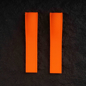 【SAILCLOTH-FKM】Orange DAI-EL™ Curved-end CTS Rubber Strap