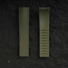 【SAILCLOTH-FKM】Amry Green DAI-EL™ Curved-end CTS Rubber Strap