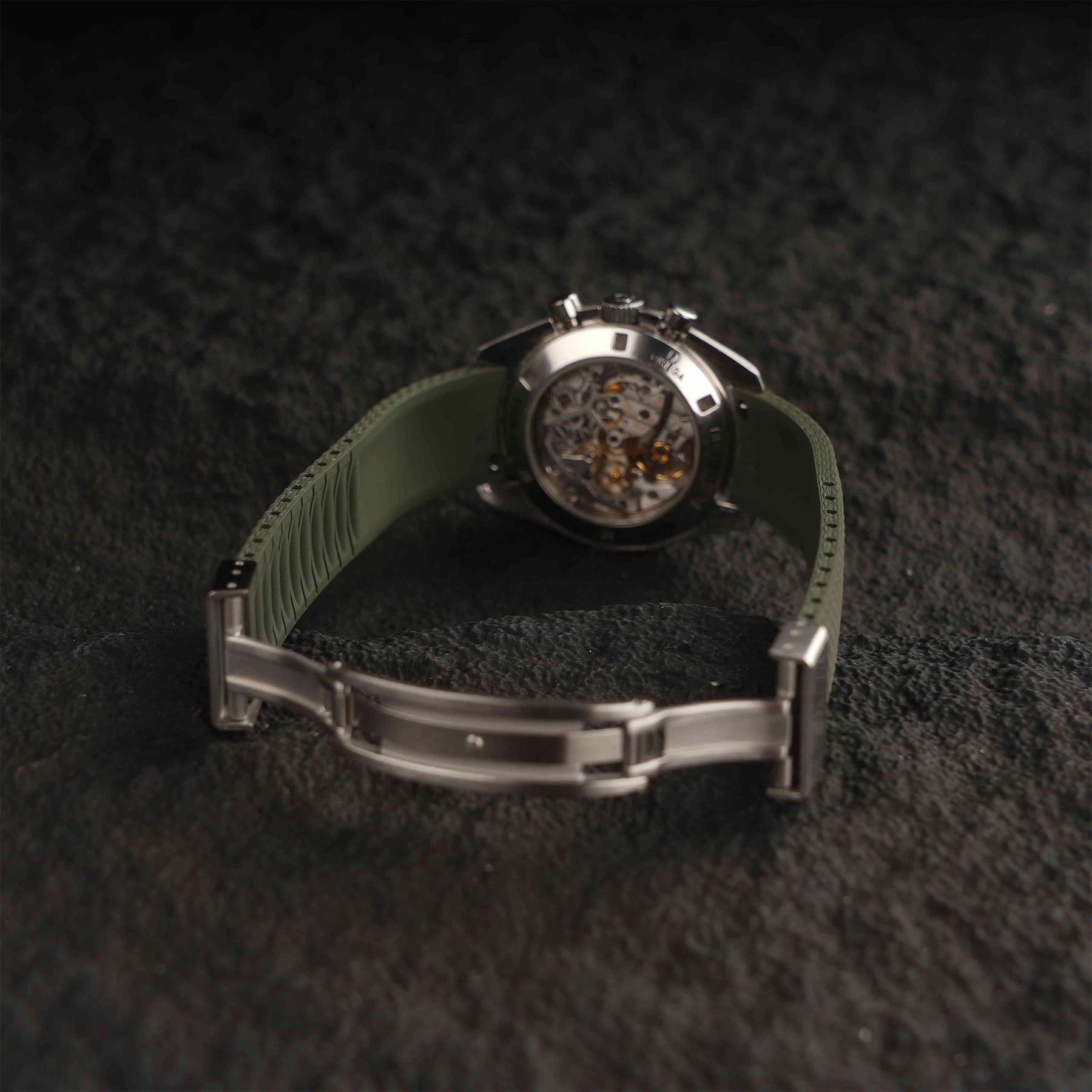 【SAILCLOTH-FKM】Amry Green DAI-EL™ Curved-end CTS Rubber Strap