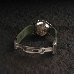 【SAILCLOTH-FKM】Amry Green DAI-EL™ Curved-end CTS Rubber Strap