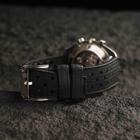 【SAILCLOTH-FKM】Space Black DAI-EL™ Curved-end CTS Rubber Strap