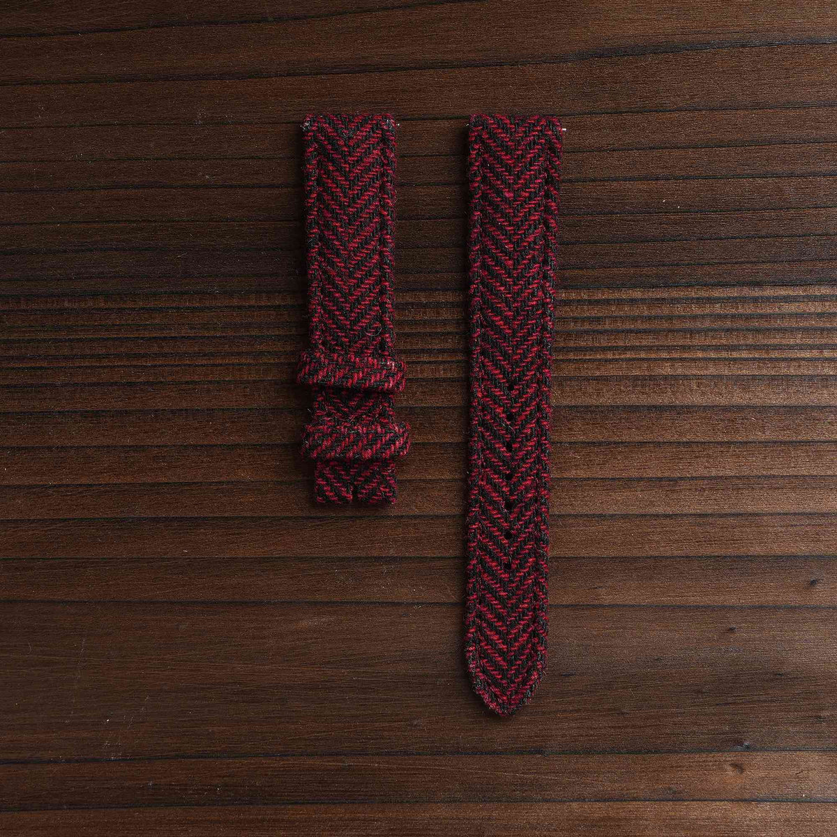 (Bespoke) Red Blenheim II Herringbone Strap