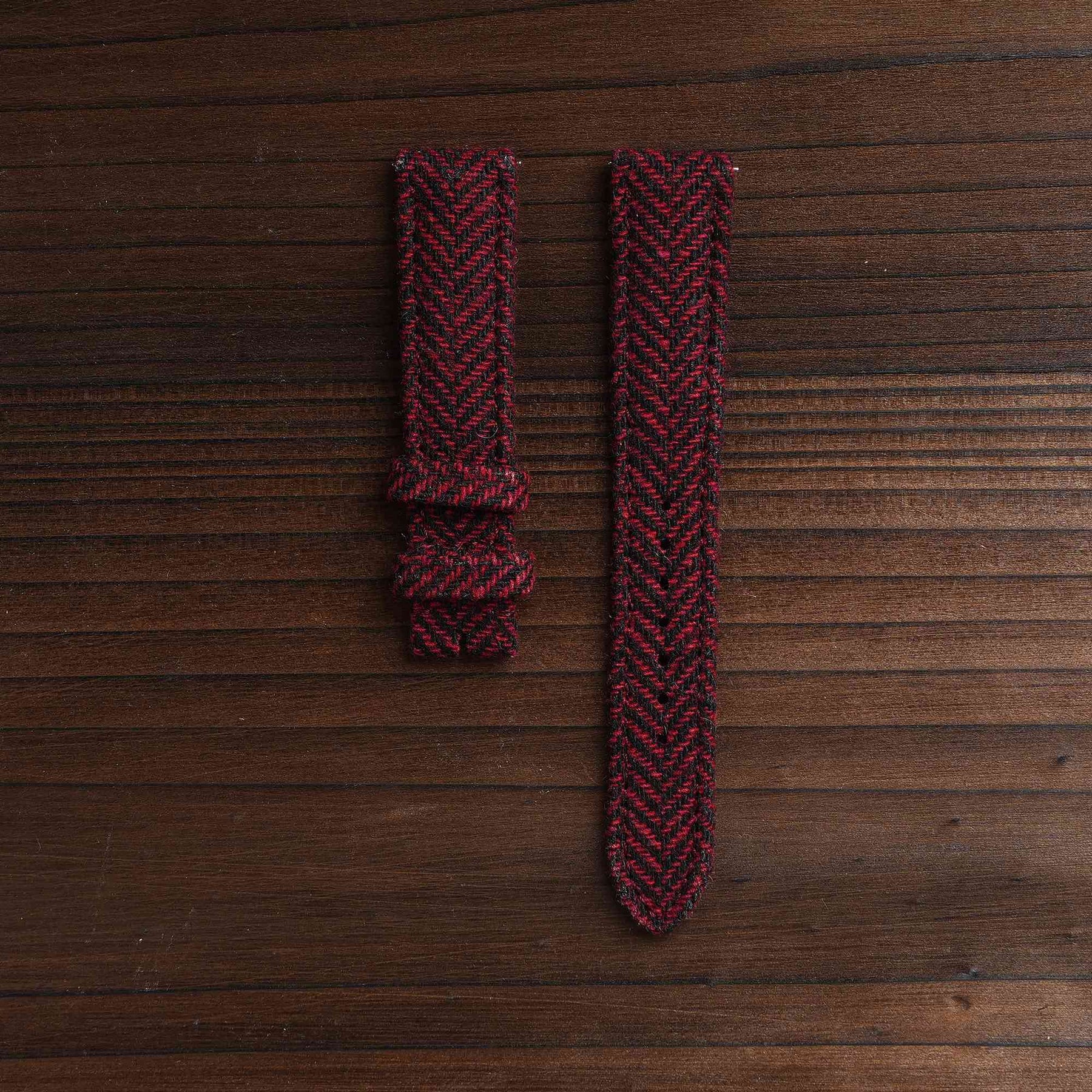 (Bespoke) Red Blenheim II Herringbone Strap