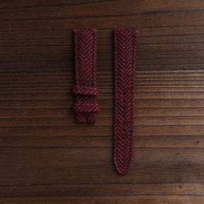(Bespoke) Red Blenheim II Herringbone Strap