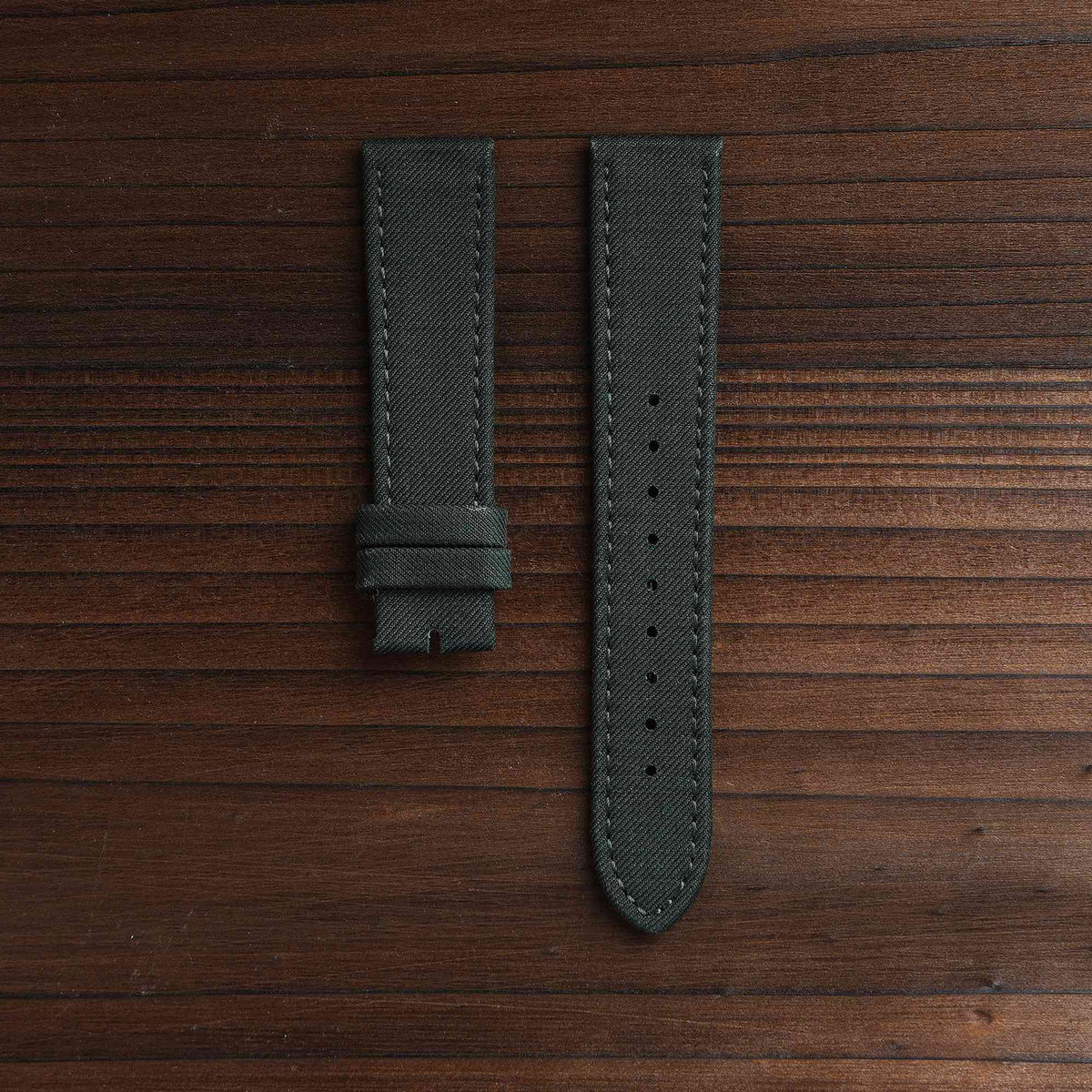 (Bespoke) Forest Green Twill Watch Strap