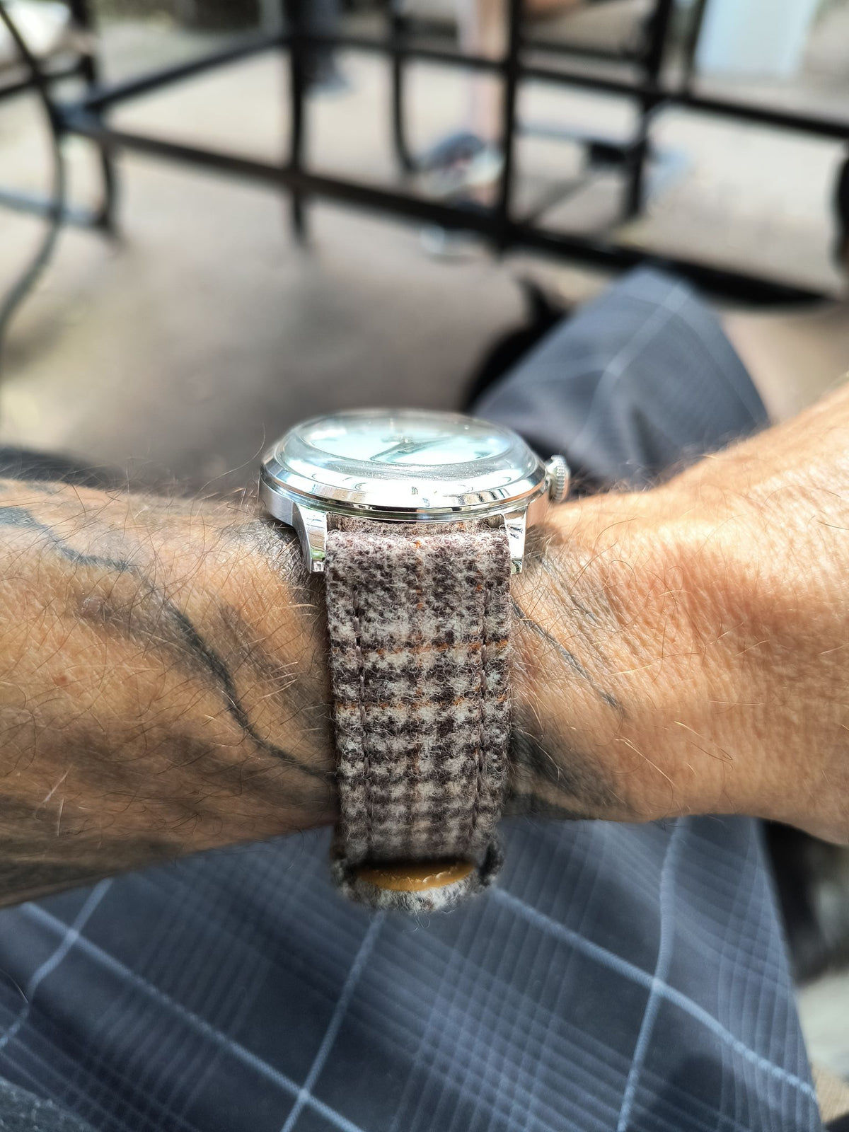 Grey Luxury English Flannel Strap
