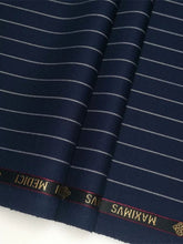 (Bespoke) Navy Blue Striped Watch Strap