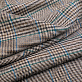 (Bespoke) Yellow-Brown Prince of Wales Check & Stripes Watch Strap