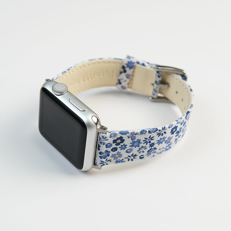 Blue Petal Meadow Apple Watch Strap