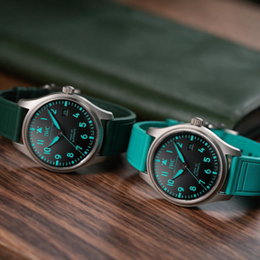 【IWC Pilot】Soft-Touch Premium Petronas Rubber Green Strap
