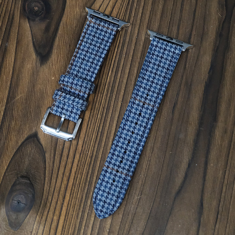 Blue Windsor Houndstooth Apple Strap