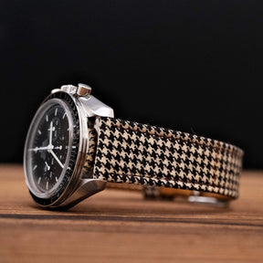 (Bespoke) Light Brown & Red Royal VV150 Houndstooth Strap