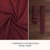 (Bespoke) Red Blenheim II Herringbone Strap