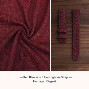(Bespoke) Red Blenheim II Herringbone Strap