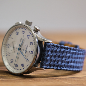 （New in）Navy English Suits Windowpane Watch Strap