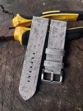 (Bespoke) Linen Grey Lightly Distressed Canvas Strap