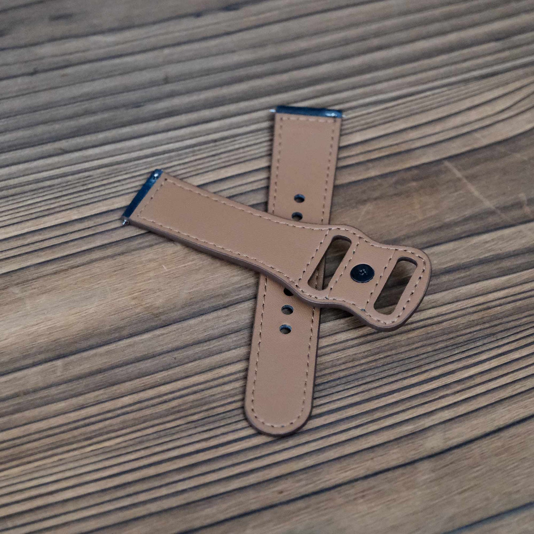 Luxury Waxed Blue Italian Calf Leather Strap with Button