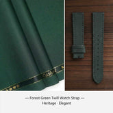 (Bespoke) Forest Green Twill Watch Strap