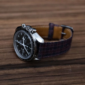 Maroon & Navy Micro Block Check Strap