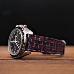 Maroon & Navy Micro Block Check Strap