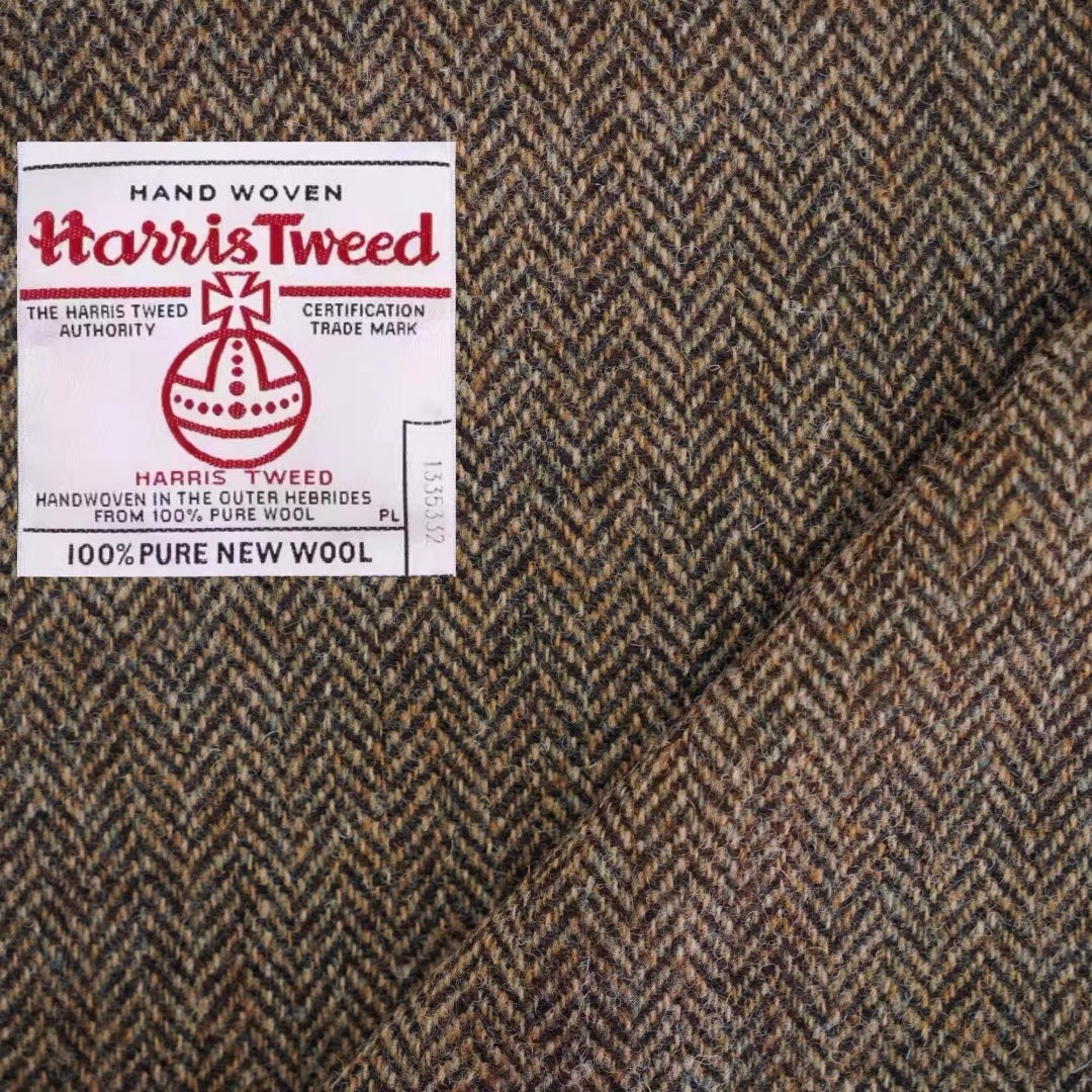 (Bespoke) HARRIS TWEED® Khaki Herringbone Watch Strap