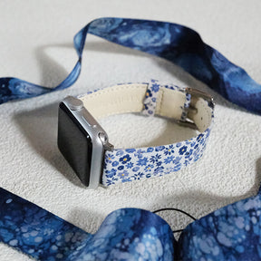 Blue Petal Meadow Apple Watch Strap