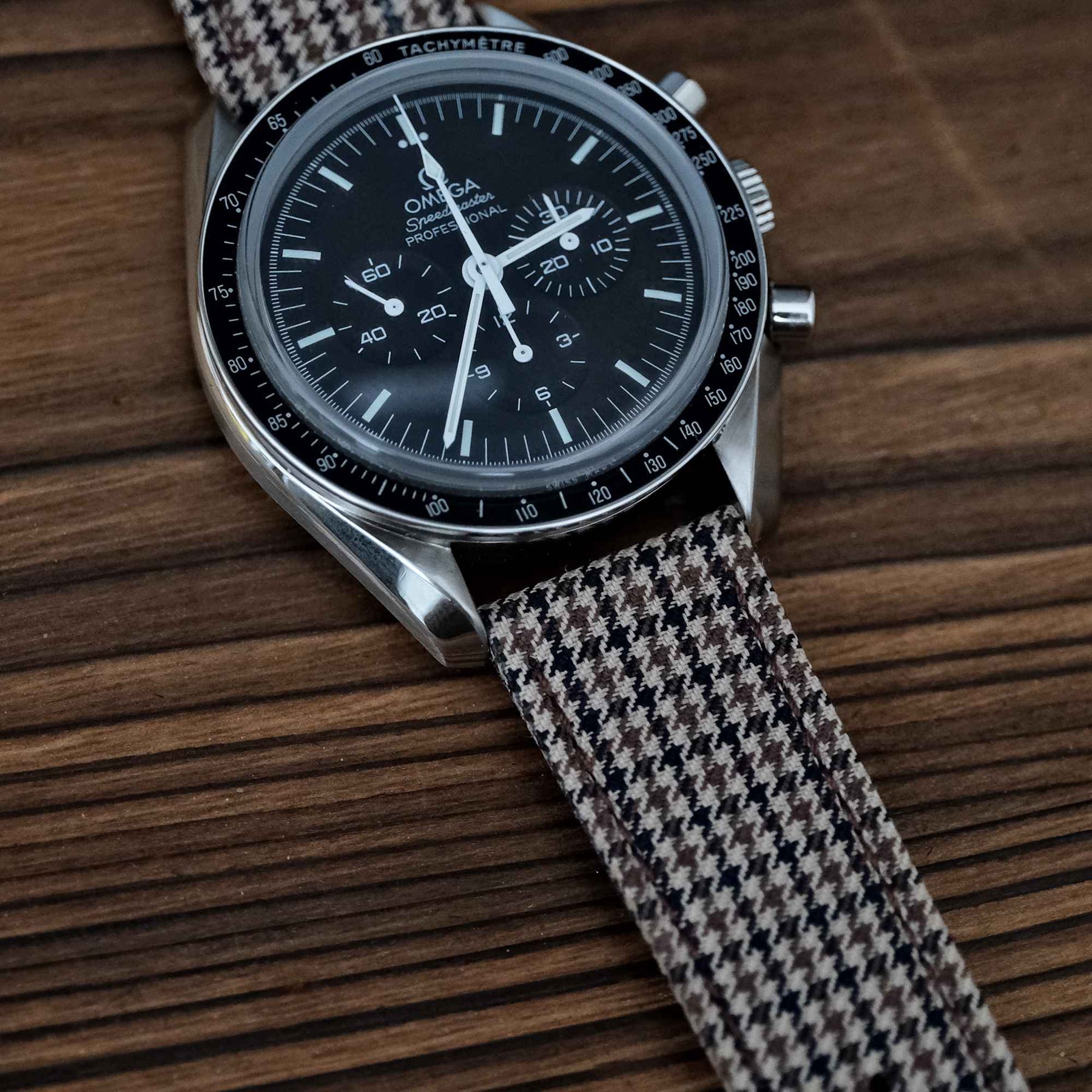 Light Brown & Black Royal VV150 Houndstooth Strap