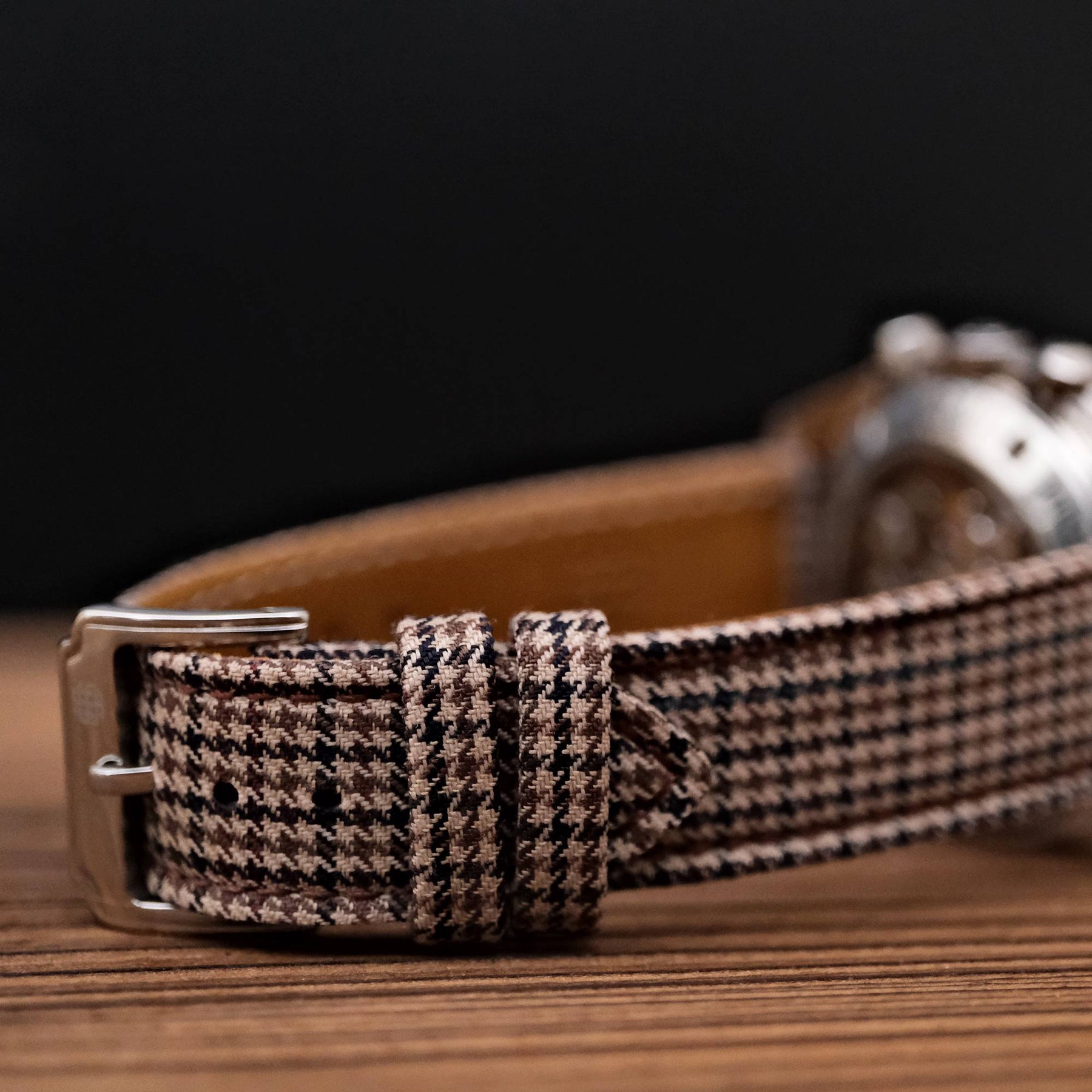 Light Brown & Black Royal VV150 Houndstooth Strap