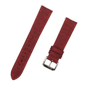 Red Herringbone Watch Band
