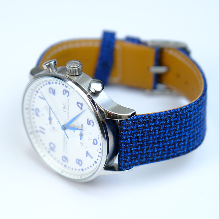 Blue Woven Texture Watch Band