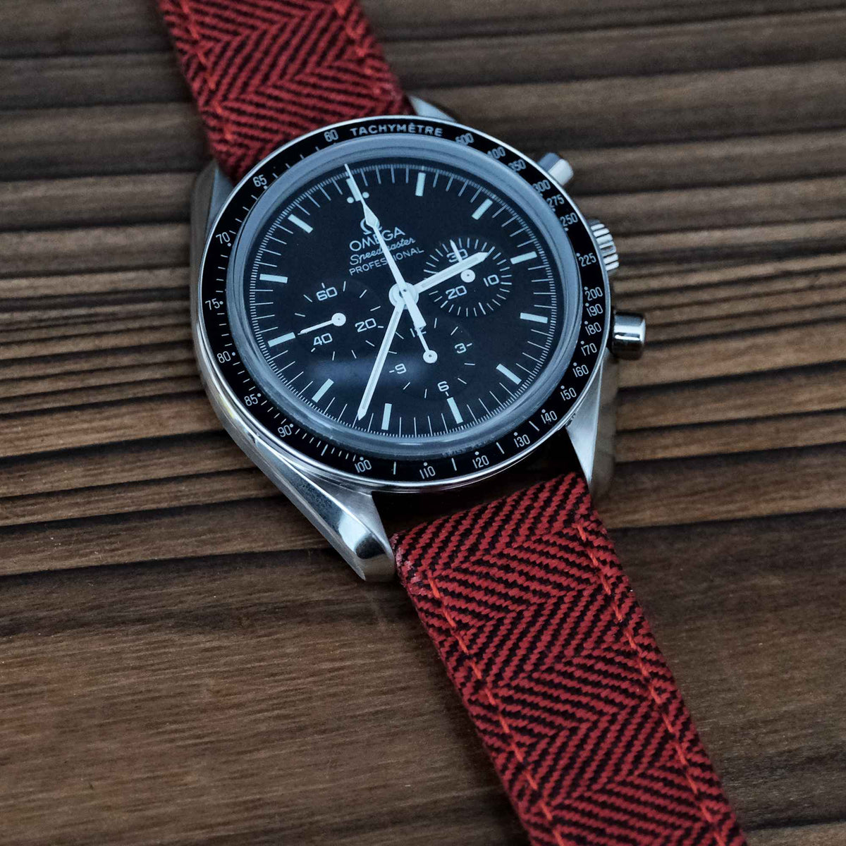 Red Blenheim Herringbone Strap