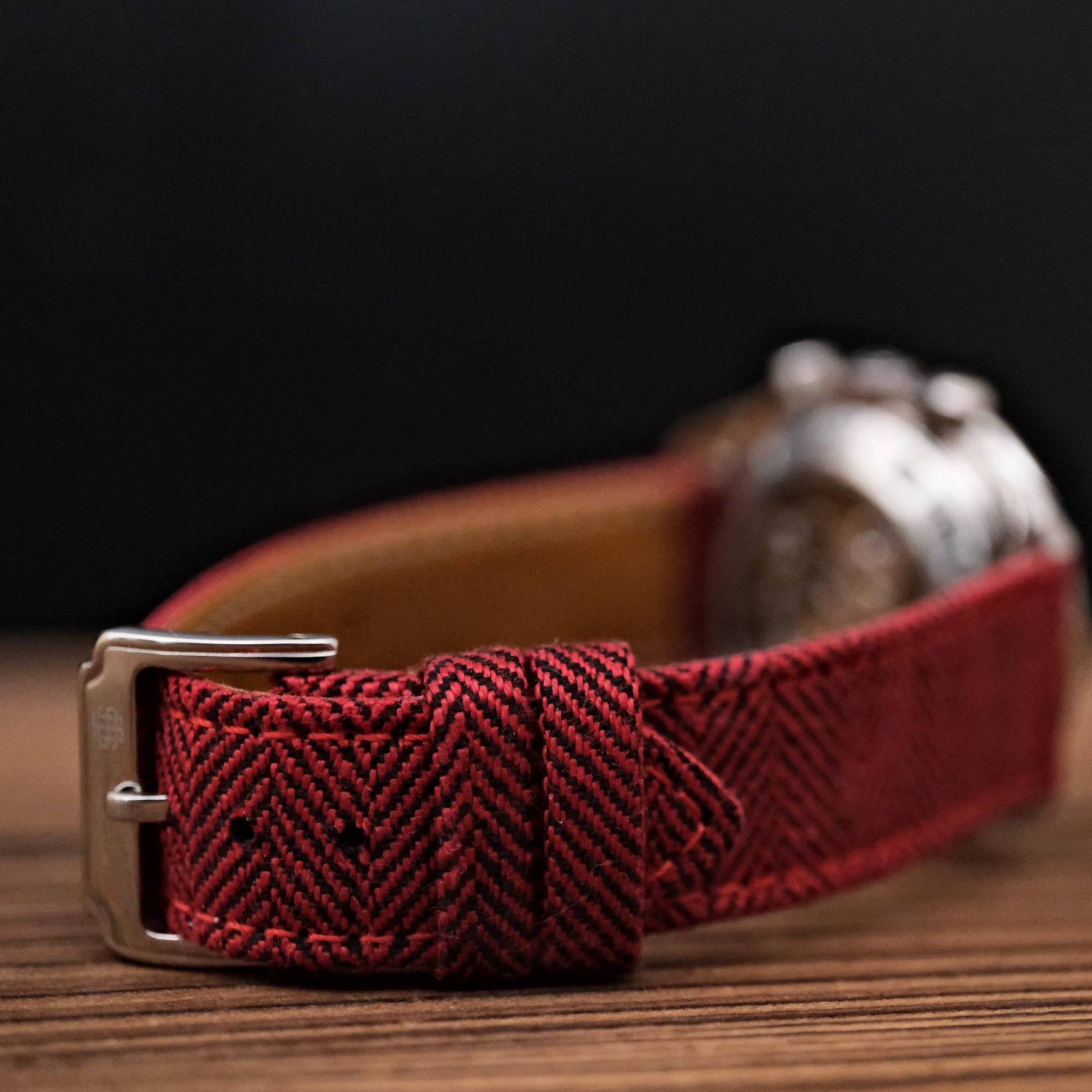 Red Blenheim Herringbone Strap